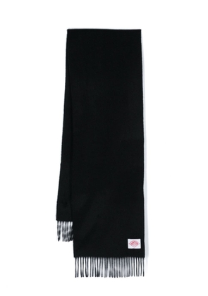 Danton wool-cashmere fringed scarf - Black