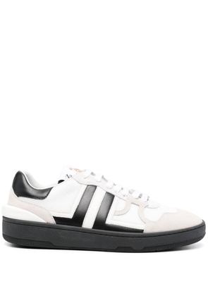 Lanvin Clay mesh-detail leather sneakers - White