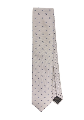 Brioni patterned-jacquard silk tie - Neutrals