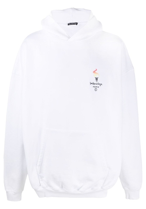 Balenciaga Paris Olympics oversized hoodie - White