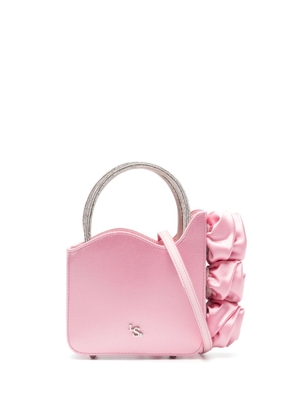 Le Silla mini Ivy rose-appliqué tote bag - Pink
