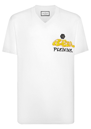 Philipp Plein logo-print cotton T-shirt - White