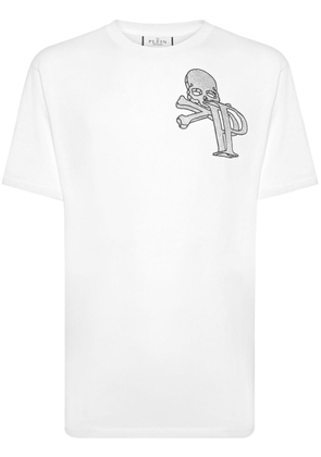 Philipp Plein skull logo cotton T-shirt - White