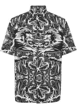 Philipp Plein graphic-print cotton shirt - Black
