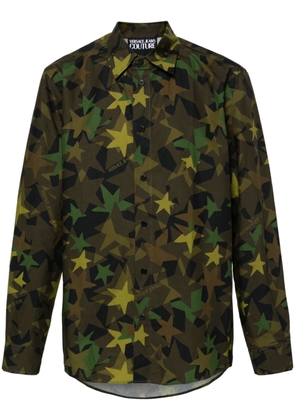 Versace Jeans Couture camouflage-pattern cotton shirt - Green