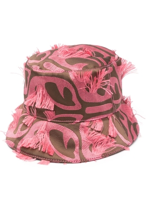 La DoubleJ Grove jacquard bucket hat - Pink