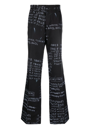 MISBHV Discography flared trousers - Black
