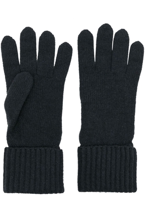 N.Peal ribbed-trim cashmere gloves - Blue