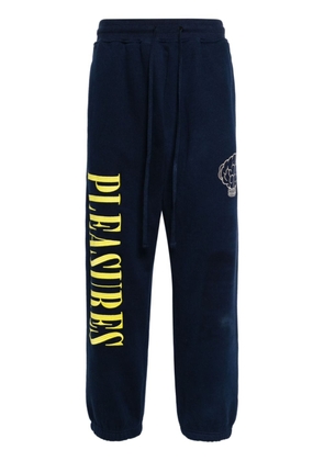 Pleasures logo-embroidered track pants - Blue