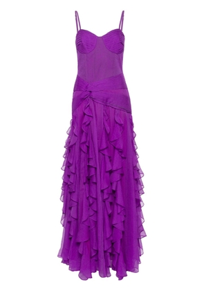 PatBO ruffled maxi dress - Purple