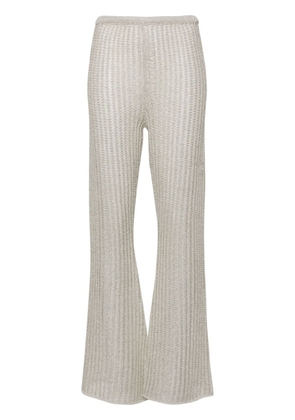 Forte Forte crochet-knit palazzo trousers - Neutrals
