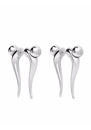 Balenciaga Force double horn earrings - Silver