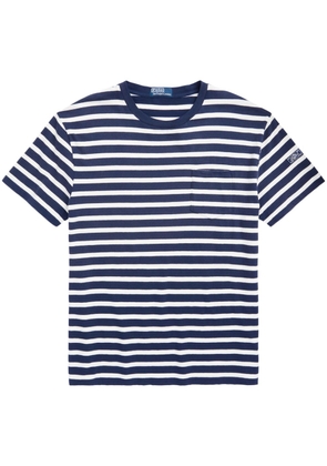 Polo Ralph Lauren logo-patch cotton T-shirt - Blue