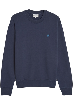 Maison Kitsuné Chillax Fox-motif cotton sweatshirt - Blue