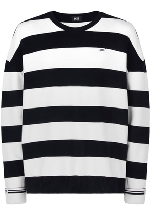 Gcds striped logo-appliqué sweatshirt - Black