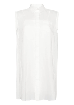 sacai pleat-detail shirt dress - White
