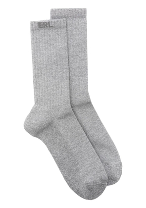 ERL lured mid-calf ribbed socks - Grey