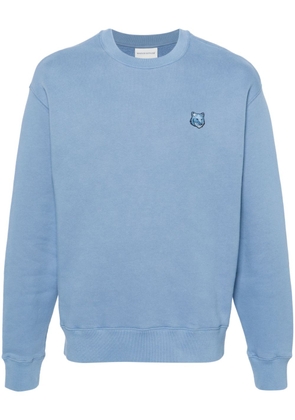 Maison Kitsuné logo-patch cotton sweatshirt - Blue