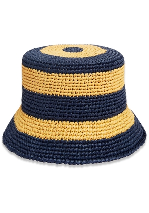 La DoubleJ striped bucket hat - Blue