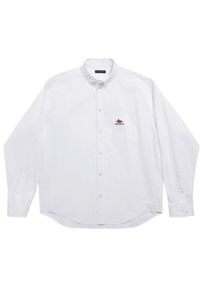 Balenciaga logo-print cotton shirt - White