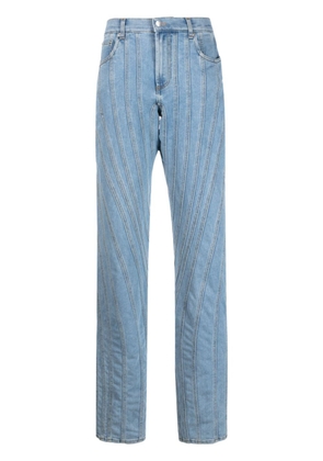 Mugler Snow Spiral straight-leg jeans - Blue
