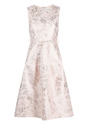 P.A.R.O.S.H. brocade-effect patterned-jacquard dress - Pink