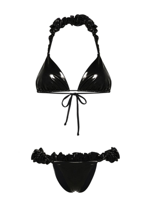 PARAMIDONNA Mimi metallic-finish bikini set - Black