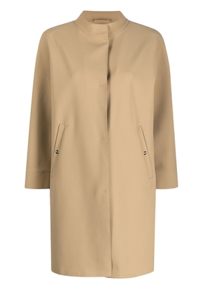 Herno single-breasted long-sleeve coat - Neutrals