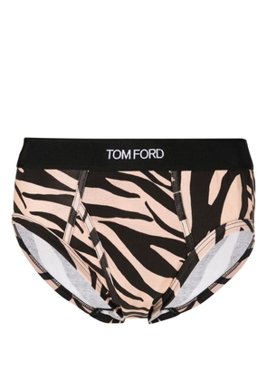TOM FORD logo-waistband briefs - Neutrals