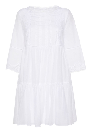 ERMANNO FIRENZE floral-lace mini dress - White