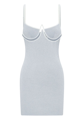 Dion Lee bustier-style knitted minidress - White