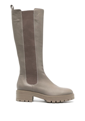 Aquazzura Crosby 50mm knee-high Chelsea boots - Grey