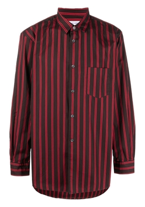 Comme Des Garçons Shirt striped cotton shirt - Brown