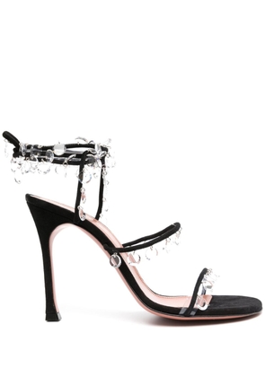 Amina Muaddi Tina 105mm lace-up sandals - Black