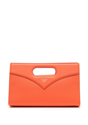 MCM small Diamond leather tote bag - Orange