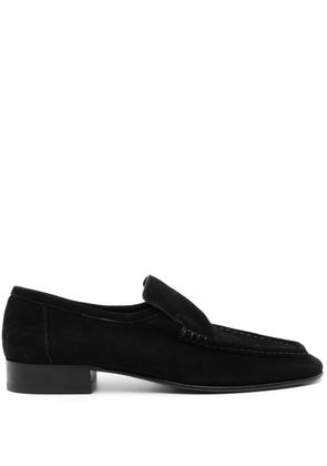 The Row New Soft suede loafers - Black