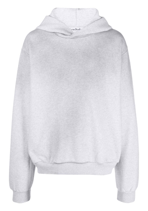 Acne Studios logo-print cotton-blend hoodie - Grey