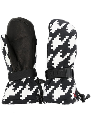 Perfect Moment Davos houndstooth mittens - Black