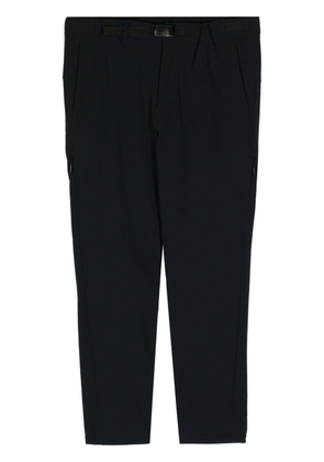 Snow Peak belted slim-legged tailored trousers - Black