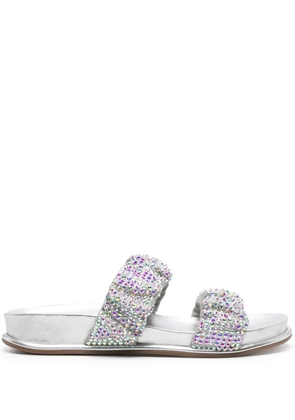 Le Silla Pool Side leather sandals - Silver