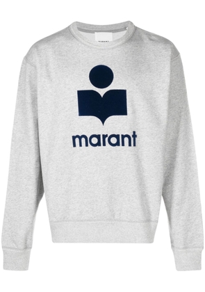 MARANT logo-print crew neck sweatshirt - Grey