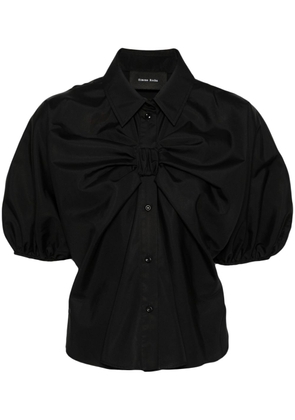 Simone Rocha puff-sleeve cotton blouse - Black