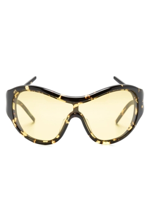 Christopher Esber Uma 98 wraparound-frame sunglasses - Brown