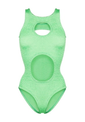 PARAMIDONNA Tara cut-out crinkled swimsuit - Green