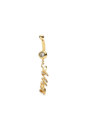 AMBUSH Initial crystal-embellished earring - Gold