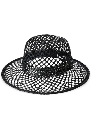 Maison Michel Virginie sequin-detail fedora hat - Black
