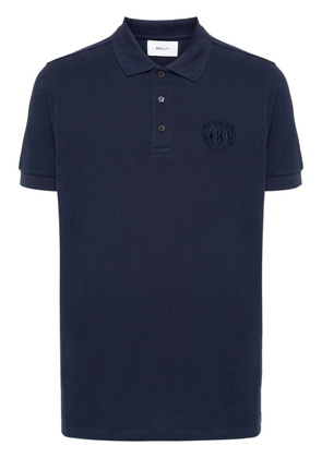 Bally logo-embroidered piqué polo shirt - Blue