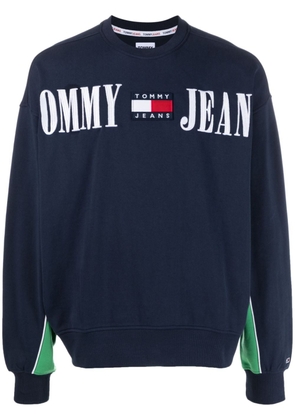 Tommy Jeans logo-patch cotton sweatshirt - Blue