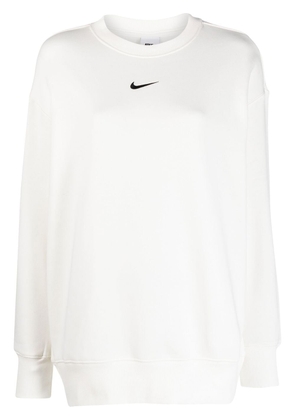 Nike oversized crew neck sweater - White