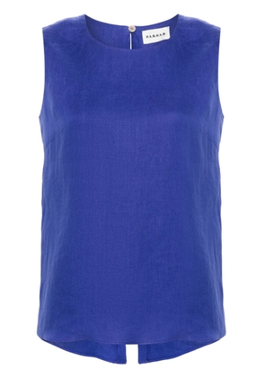 P.A.R.O.S.H. Blitz linen sleeveless blouse - Blue